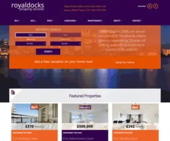 Royaldocks.com(London Estate Agents) Screenshot