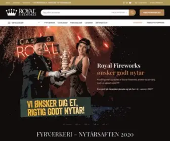 Royalfireworks.dk(Fyrværkeri) Screenshot