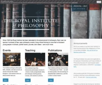 Royalinstitutephilosophy.org(Events) Screenshot