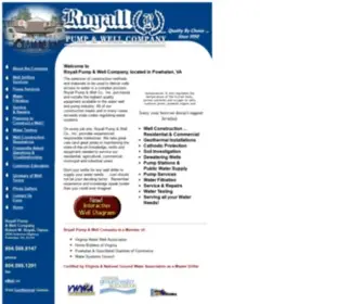 Royallpumpandwell.com(Royall Pump & Well Company) Screenshot