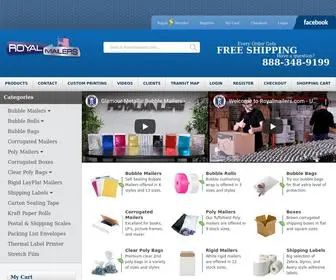 Royalmailers.com(Wholesale Bubble Mailers with Free Shipping) Screenshot