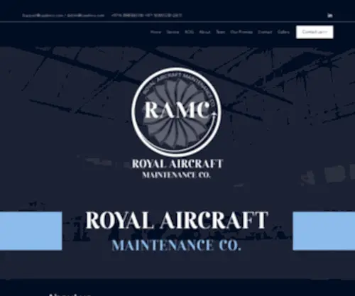 Royalmro.com(Royal Aircraft Maintenance Company) Screenshot