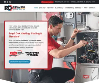 Royaloakheating.com(Royal Oak Heating & Cooling) Screenshot