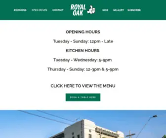 Royaloaknorthfitzroy.com.au(The Royal Oak Hotel) Screenshot