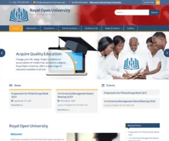 Royalopenuniversity.ac.ug(Transforming the World) Screenshot