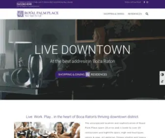 Royalpalmplace.com(Apartments & Shopping in Downtown Boca Raton) Screenshot