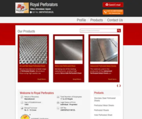 Royalperforators.com(Royal Perforators) Screenshot