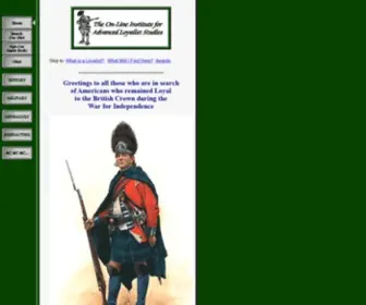 Royalprovincial.com(Revolutionary War Loyalist history and genealogy) Screenshot