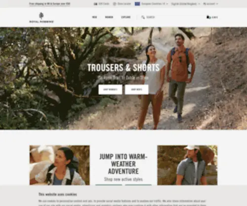 Royalrobbins.eu(Royal Robbins) Screenshot