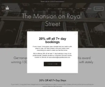 Royalstcourtyard.com(The Mansion on Royal Street) Screenshot