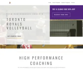 Royalsvolleyball.ca(Toronto Royals Volleyball) Screenshot