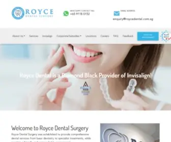 Roycedental.com.sg(Professional Dental Services) Screenshot