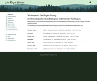 Roycegroup.us(Royce Group Apartments in Bellingham and Ferndale Washington) Screenshot