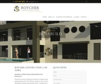 Roycher.co.za(Roycher Group of Building Construction Companies in Cape Town) Screenshot