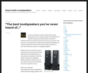 Roydaudio.org(Royd Audio Loudspeakers) Screenshot