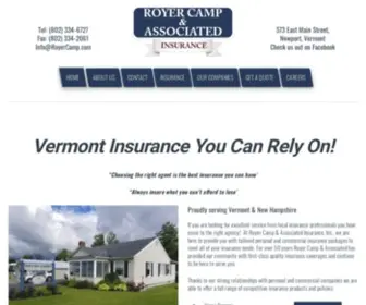 Royercamp.com(Royer Camp & Associated Insurance Inc) Screenshot