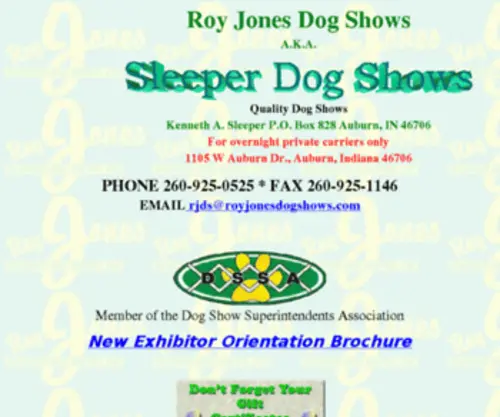 Royjonesdogshows.com(Roy Jones Dog Shows) Screenshot
