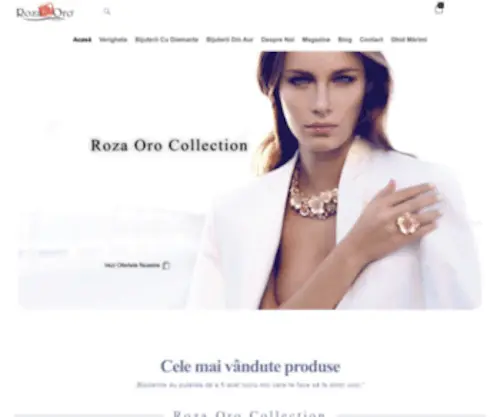 Rozaoro.com(Roza Oro Collection ofera bijuterii din aur alb) Screenshot