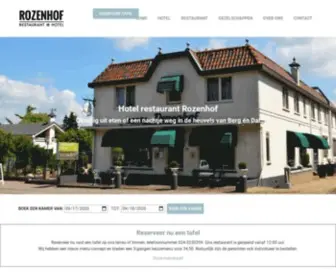 Rozenhof.nl(Rozenhof, uit eten, overnachten en genieten in het rijk van Nijmegen) Screenshot