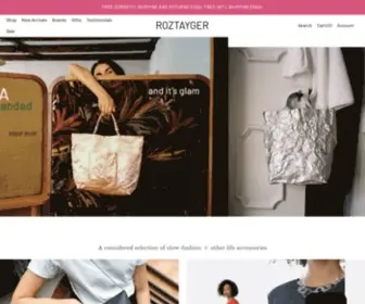 Roztayger.com(Hand-picked Fashion for the Modern Minded) Screenshot