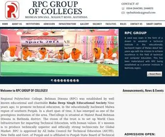 RPcbathinda.org(RPC GROUP OF COLLEGES) Screenshot