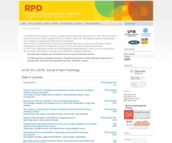 RPD-Online.com(Revista de Psicologia del Deporte) Screenshot