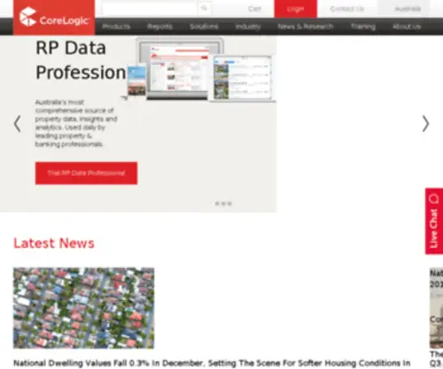 Rpdata.com.au(RP Data) Screenshot