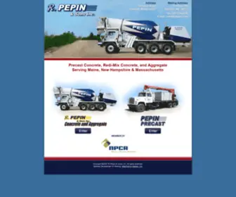 Rpepin.com(Ready-Mix and Precast Concrete in Dover, NH) Screenshot