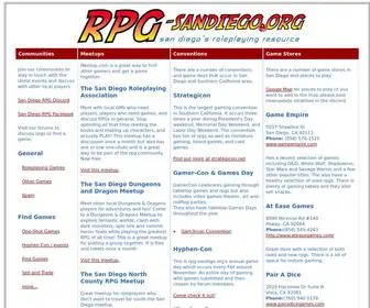 RPG-Sandiego.org(RPG San Diego) Screenshot