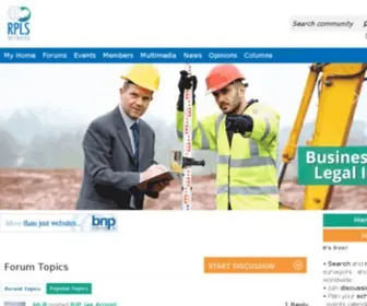 RPLS.com(The Online Resource for Land Surveyors) Screenshot