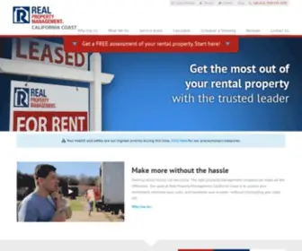 RPmcalcoast.com(Real Property Management California Coast) Screenshot