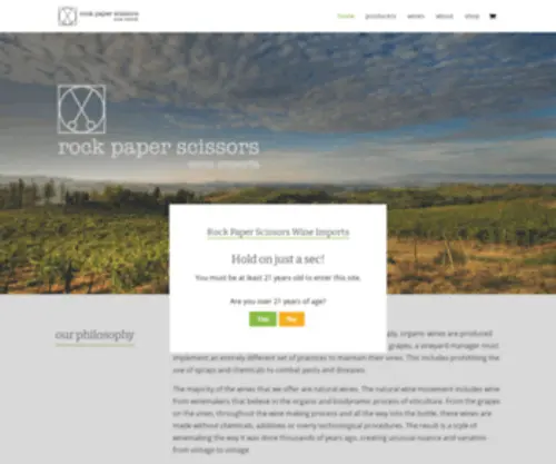 RPswineimports.com(Rock Paper Scissors Wine Imports) Screenshot