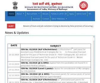 RRBBBS.gov.in(Railway Recuitment Board) Screenshot