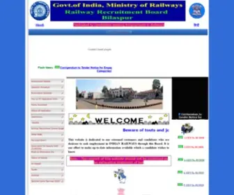 RRbbilaspur.gov.in(RRB Bilaspur) Screenshot