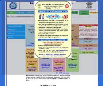 RRBBNC.gov.in(RRB Bangalore) Screenshot