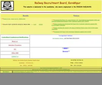 RRBGKP.gov.in(Railway Recruitment Board) Screenshot