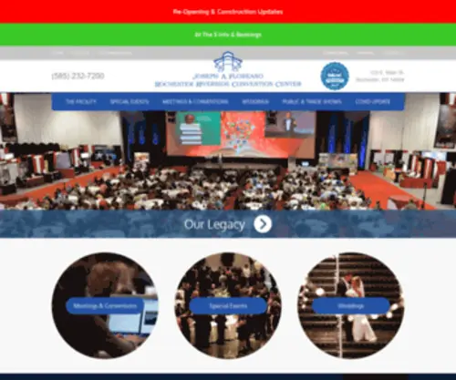 RRCC.com(Rochester Riverside Convention Center) Screenshot