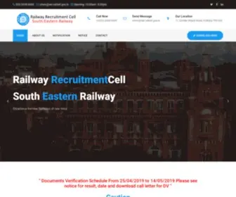 RRcser.co.in(South Eastern railway) Screenshot