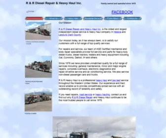 RRdieselrepair.com(At R & R Diesel Repair and Heavy Haul Inc) Screenshot