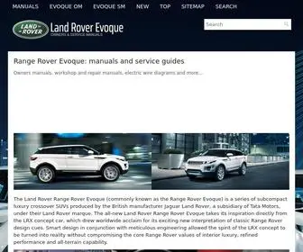 RRevoque.org(Range Rover Evoque owners & service manuals) Screenshot