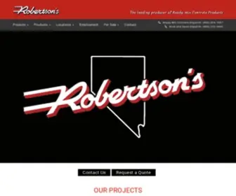RRmca.com(Robertson's Ready Mix Home) Screenshot