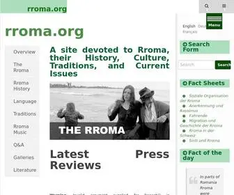 RRoma.org(A site devoted to Rroma) Screenshot