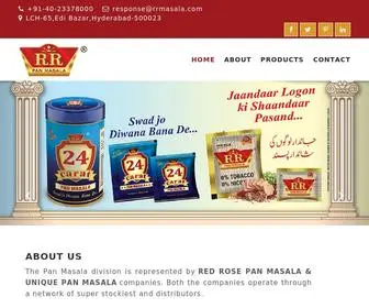 RRpanmasala.com(RR Pan Masala) Screenshot