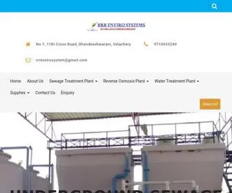 RRRenvirosystem.com(Sewage Treatment plant company Chennai) Screenshot