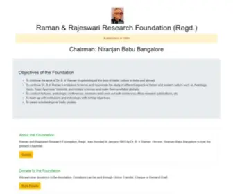 RRRF.in(Raman & Rajeswari Research Foundation) Screenshot