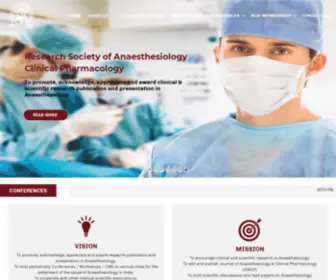 Rsacp.com(Research Society of Anaesthesiology Clinical Pharmacology) Screenshot