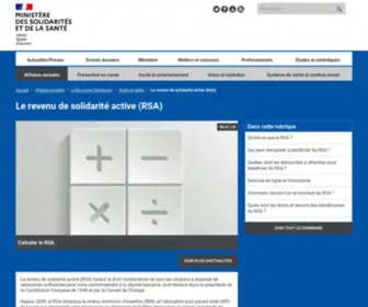 Rsa.gouv.fr(Le revenu de solidarité active (RSA)) Screenshot