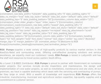 Rsapumps.co.za(RSA Pumps) Screenshot