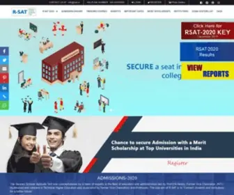 Rsat.in(RSATAdmission and Merit Scholarship in Private & Deemed to be Universities) Screenshot