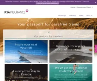 Rsatravelinsurance.com(RSA Travel Insurance) Screenshot